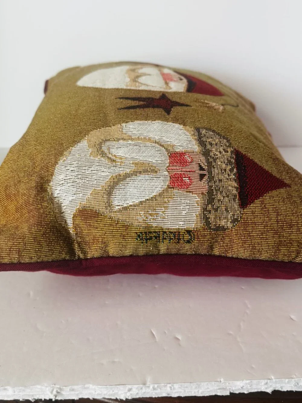Fiddlestix Tapestry Christmas Primitive Santa 16x12